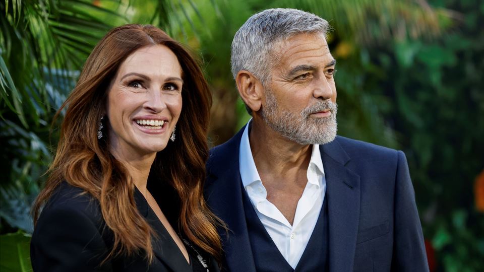 Bilhete para o Paraiso - Estreia em Londres Londres Julia Roberts e George Clooney
