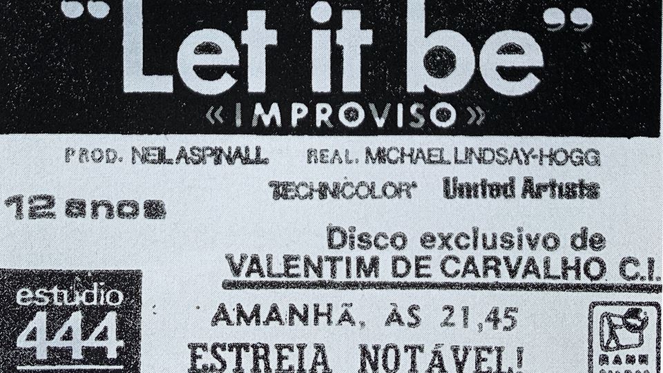Cartaz Let it Be Portugal (foto livro "Beatles em Portugal")