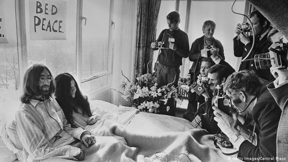 John Lennon e Yoko Ono Bed in for Peace