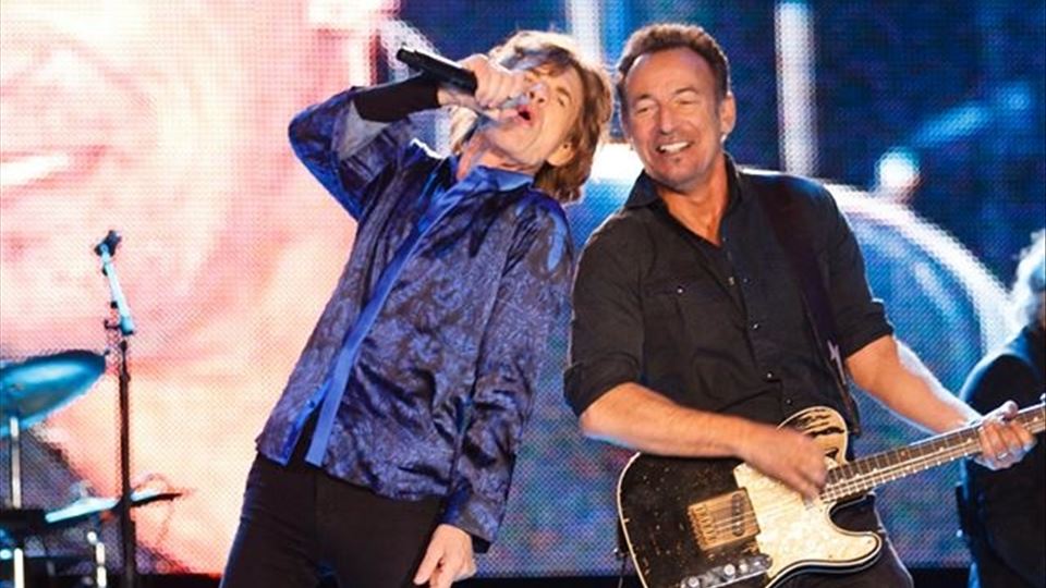 Bruce Springsteen em palco com os Rolling Stones Rock in Rio Lisboa 2014